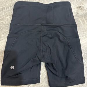 lululemon athletica Women's Black Bike Shorts swift speed